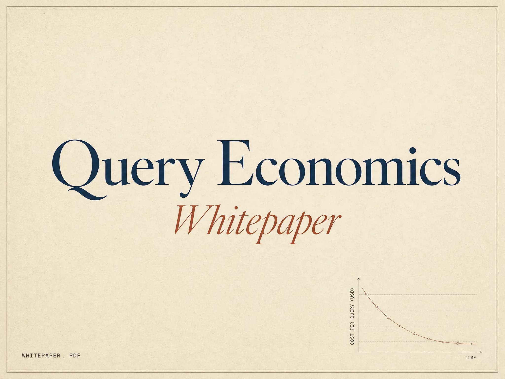 Editorial cover for The Query Economics Whitepaper